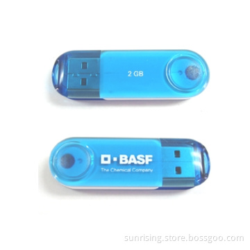Transparent Swivel USB Flash Drive
